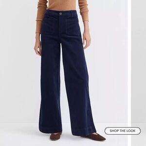 LOFT Palmer Wide Leg Pants in Brushed Corduroy